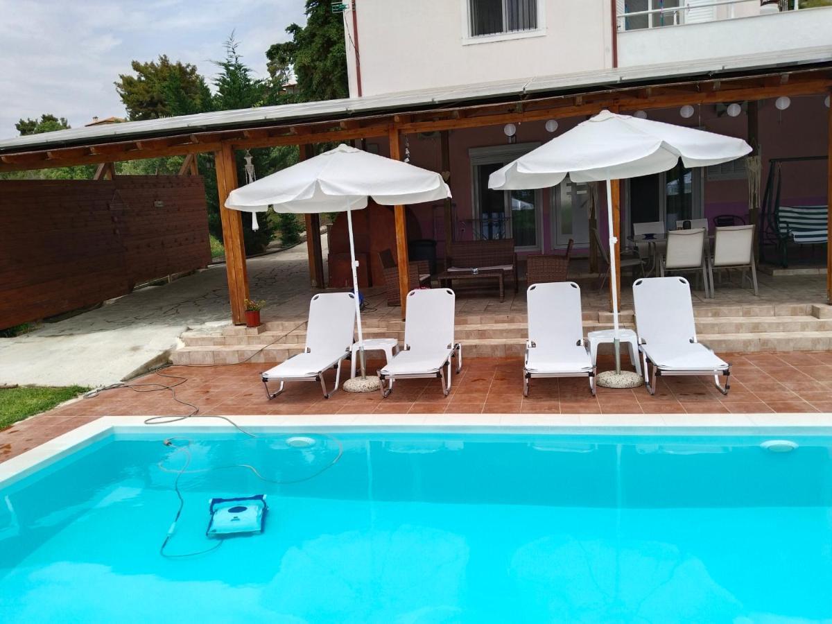 Villa Maria swimming pool apartment Nea Skioni Esterno foto
